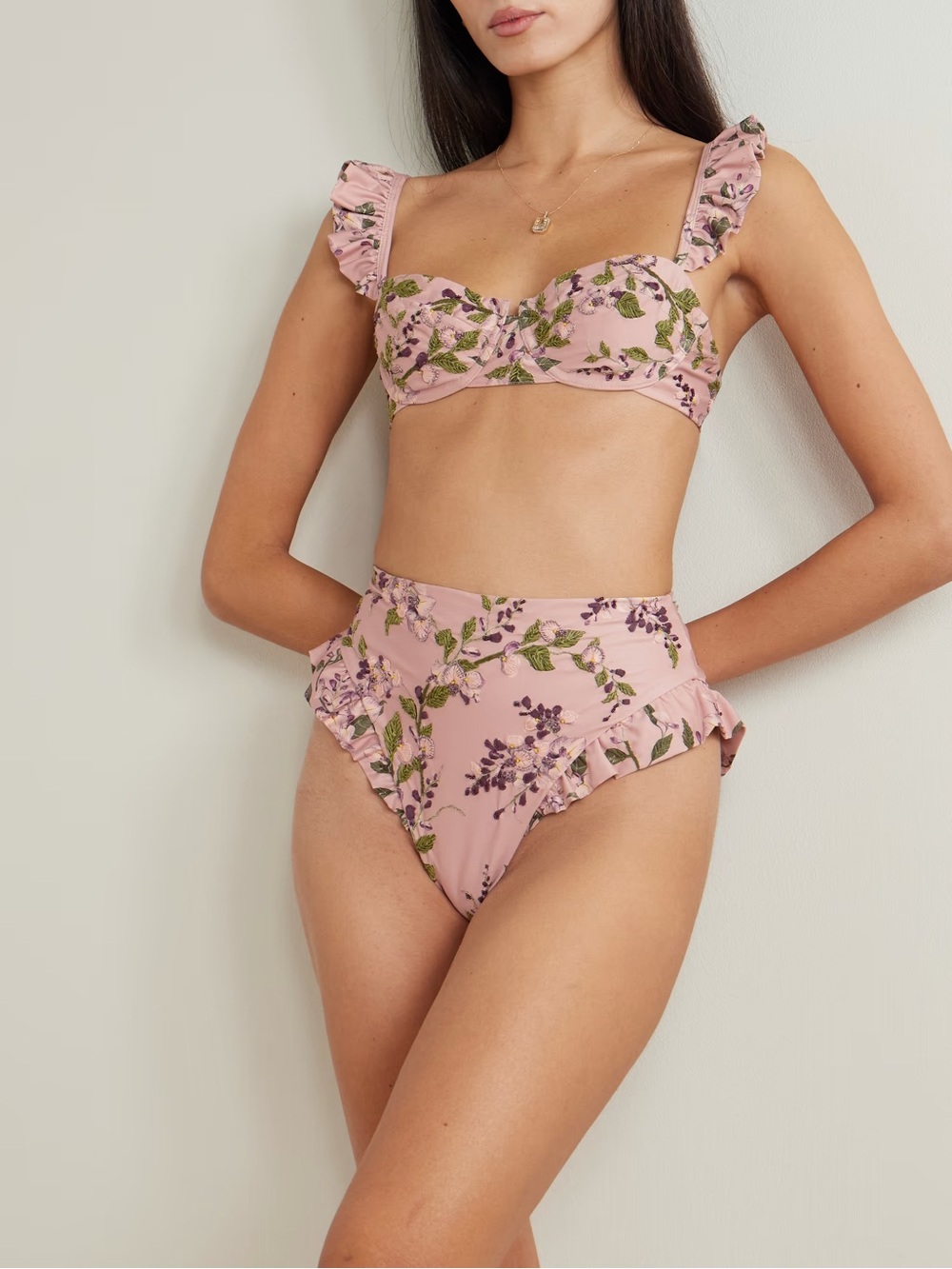 Agua by Agua Bendita Kiwi Jengibre Wisteria Bikini Set M SOLD OUT